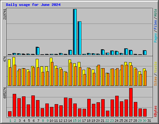 Daily usage for June 2024