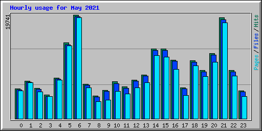 Hourly usage for May 2021
