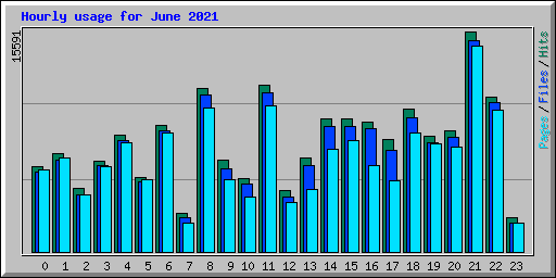 Hourly usage for June 2021