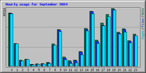 Hourly usage for September 2024