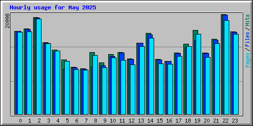 Hourly usage for May 2025