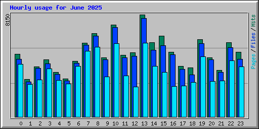 Hourly usage for June 2025