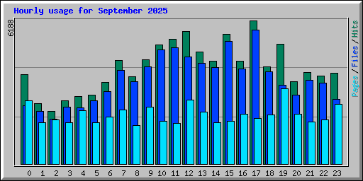 Hourly usage for September 2025