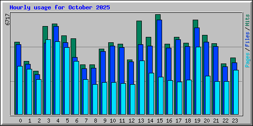 Hourly usage for October 2025