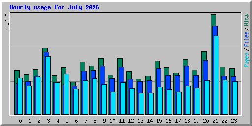 Hourly usage for July 2026